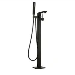AKDY
1-Handle Freestanding Floor Mount Roman Tub Faucet Bathtub Filler with Hand Shower in Matte Black