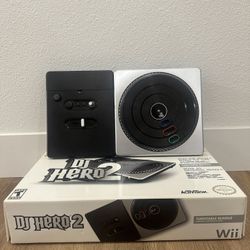 Wii DJ Hero 2 Turntable Controller + DJ Hero Game (Nintendo Wii)