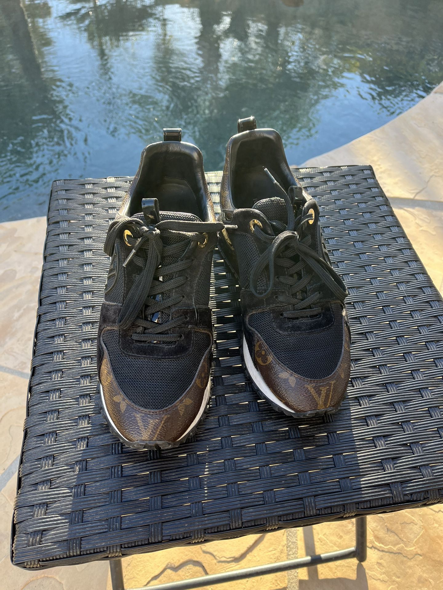 Aftergame cloth trainers Louis Vuitton Black size 36 EU in Cloth - 29260237