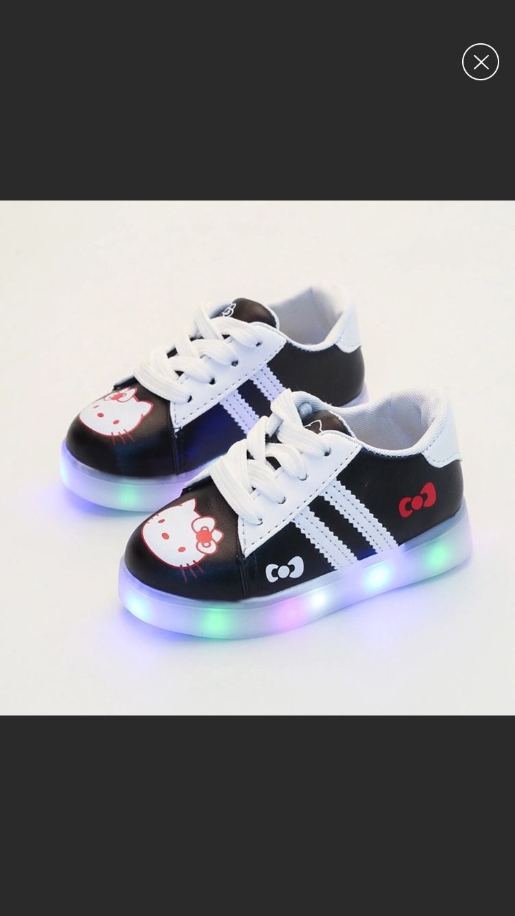 New black hello kitty Light Up Sneakers
