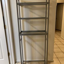 Over The Toilet Storage Shelf Metal Color Grey 