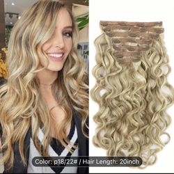 Human hair blend ash blonde thick hairpieces hair extensions