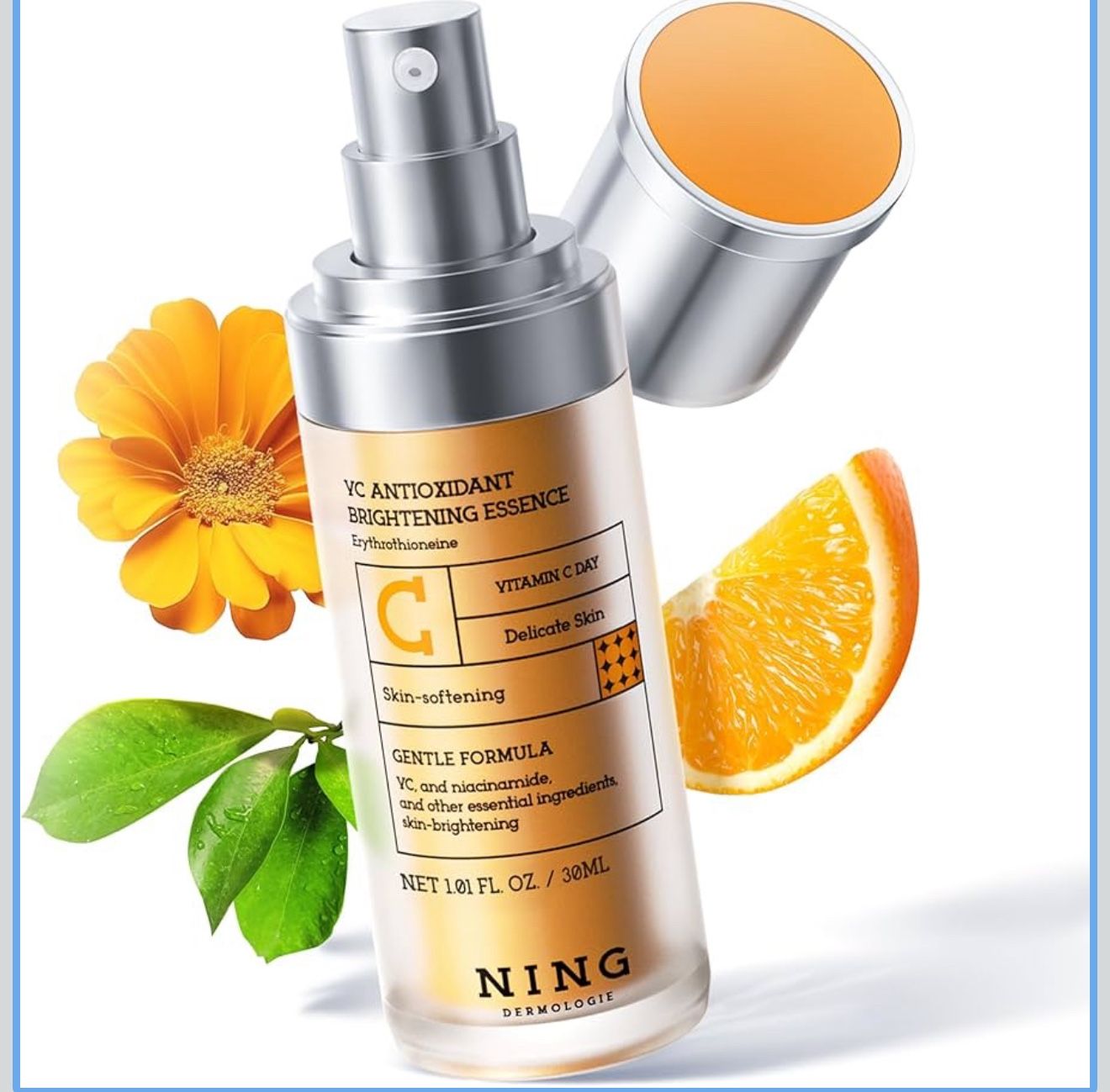 Vitamin C Serum with Niacinamide & Ethyl Ascorbic Acid: Brightening, Moisturizing Face Serum for Dark Spots | Hyperpigmentation & Anti-Aging Treatment