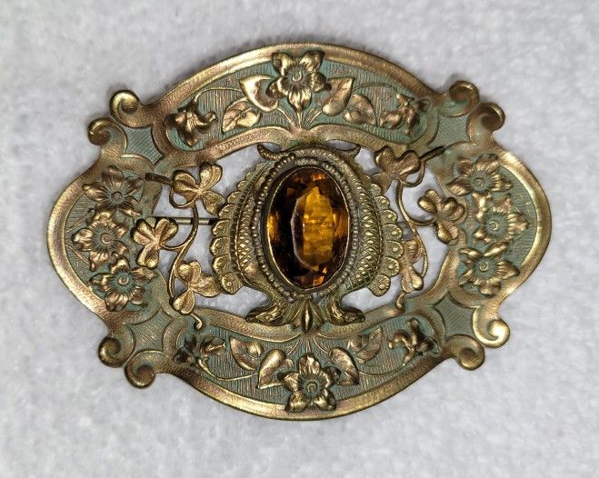 Antique Serpent Sash Pin Brooch