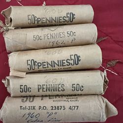 5 Rolls The Pennies For $65