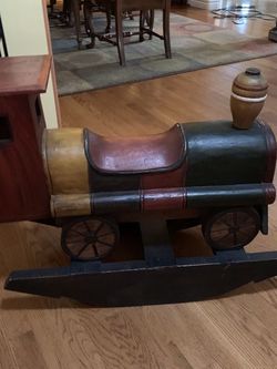 Wooden Rocker - Train - Handmade - Antique