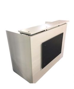 60 inch reception shell desk white