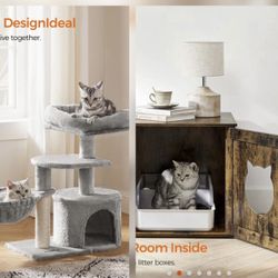 Cat Tree And Cat Litter 