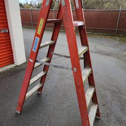 Harold 6ft Heavy Duty  fiberglass A- Twin Ladder