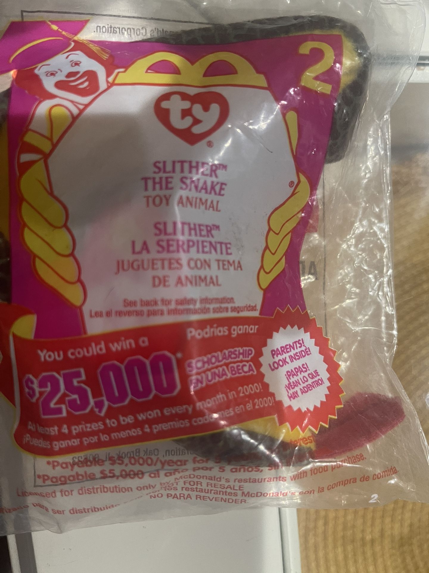 Ty Slither The Snake Toy Animal