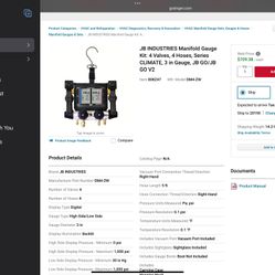 JB Digital Refrigerant Gauges 