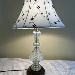Antique Waterford Crystal Table Lamps Set 2