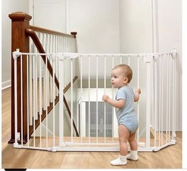 Babelio 72" Wide x 30" High  Baby Gate, white