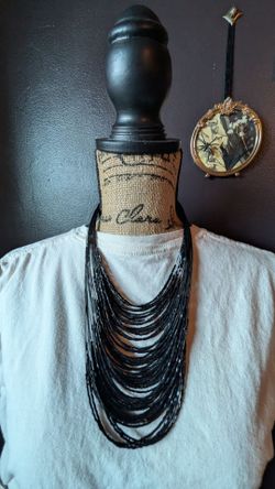 Multi Strand black seed necklace
