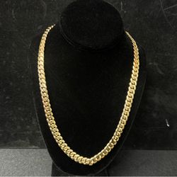 14KT YG CUBAN CHAIN
