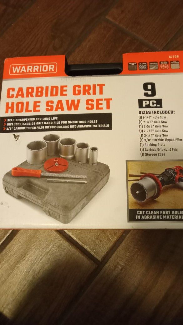 Carbide Grit Hole Saw Set