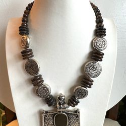 Vintage and stunning Tibetan tribal handmade necklace 19”inch long