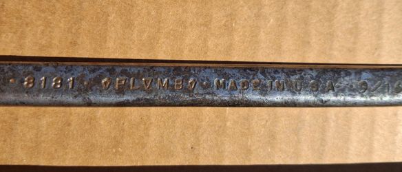 Vintage 1940s PLOMB 8181 1/2" x 9/16" Offset Box-End Wrench