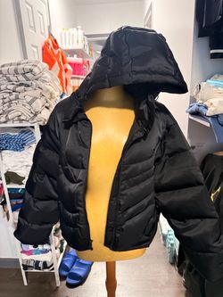 Black Hooded Puffer Jacket