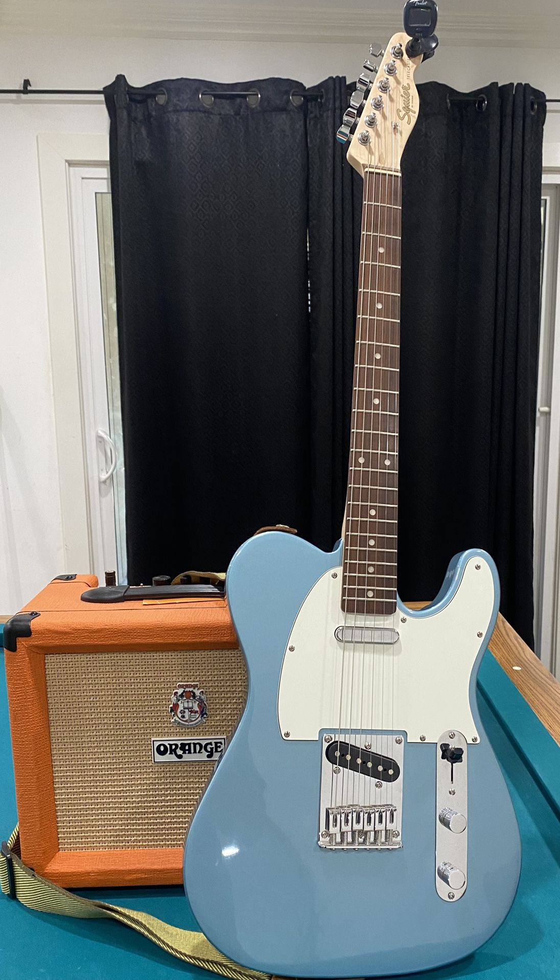 Telecaster Guitar, Amplifier, & Audio Interface