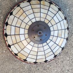 Vintage Tiffany Style lamp shade 17.5 in diameter 8 in height