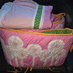 Pottery Barn Mia Pattern Crib Bumper and matching skirt
