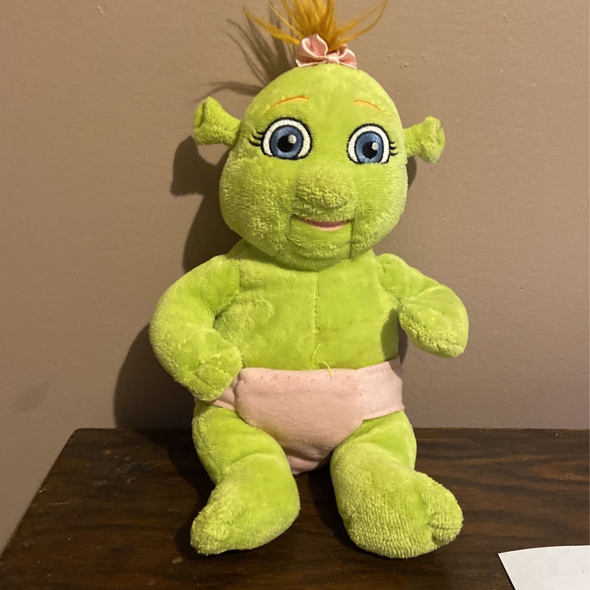 Collectable.. Build a bear workshop. Build a bear Shrek the third baby ogre Felicia 11 inch plush baby girl ogre. Rare vintage