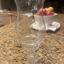 Princess House Crystal Hurricane Lamp