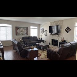 2  Reclining Sofa And 1  Reclining Love Seat With Console 