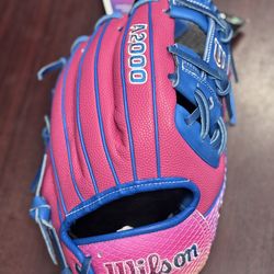 Wilson A2000 1786SS 11.5” Autism Blue Flamingo Pink I-Web Glove