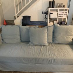 Beautiful Teal Color Sofa/Futon with Storage!