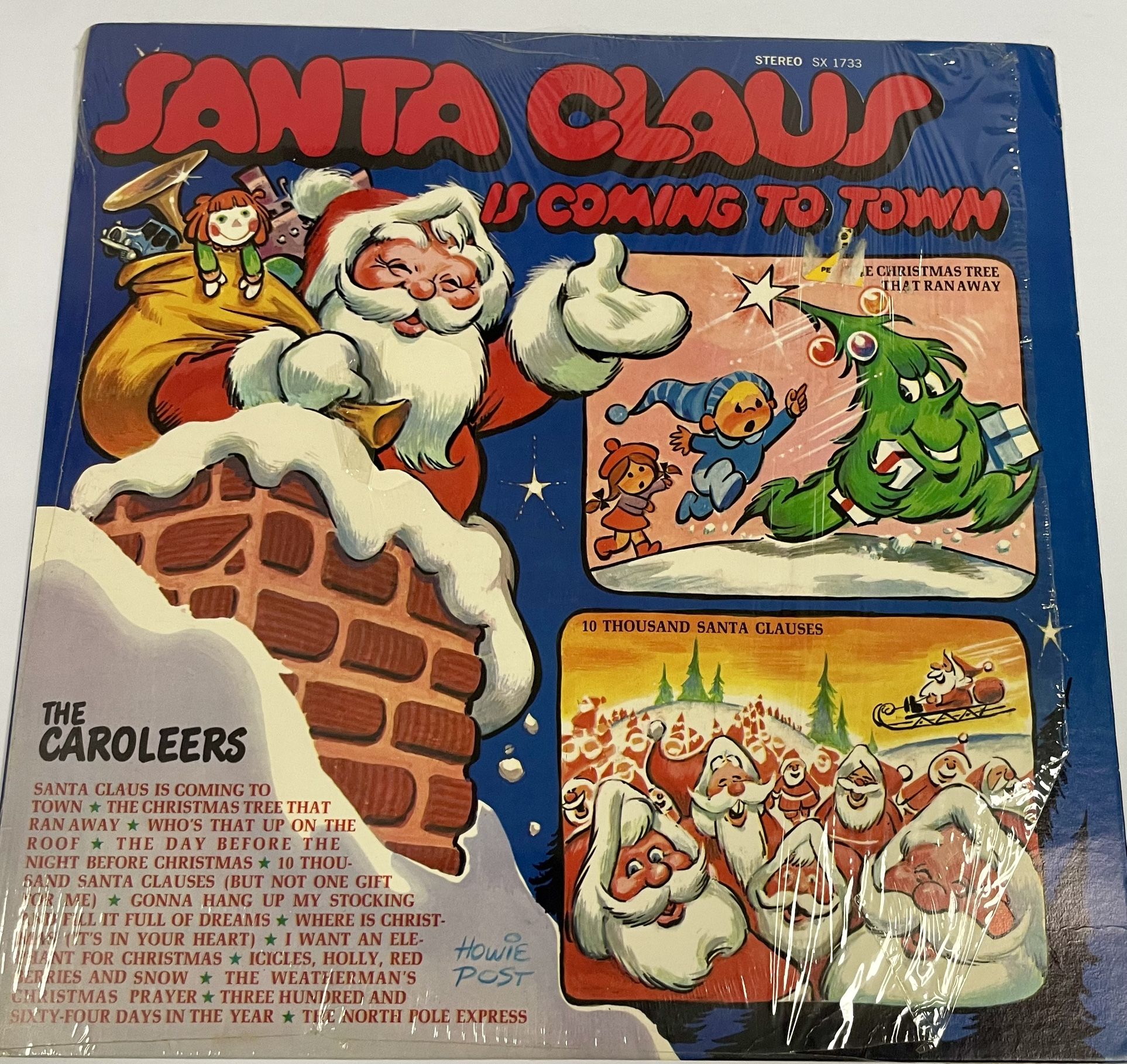 The Caroleers Santa Claus Is Coming To Town Christmas Vinyl LP SX 1733 VG+
