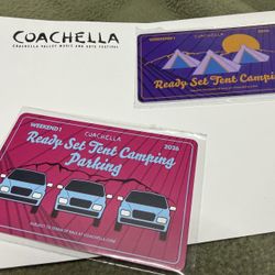 Coachella 2026 Weekend 1 Ready Set Tent & Parking 