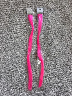 Neon Pink Clip-In Hair Extensions – 2 Pack