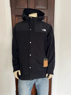 THE NORTH FACE Highrail Zip And Snap Front Fleece Hooded Jacket sz 2XL Black