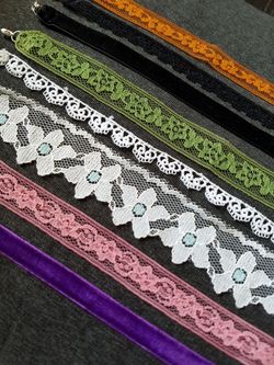Vintage lace and velvet chokers