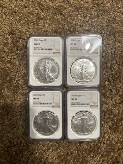 2026 American Silver Eagle MS69 NGC – Lot of 4