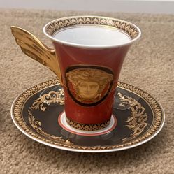 Versace Medusa Cup With Saucer (rare Discontinued) 