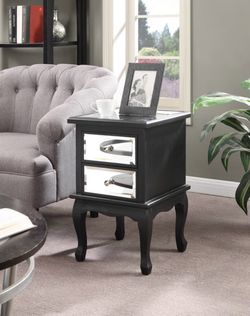 Brand New in Box High Quality Wooden Mirrored End Table/Night Stand