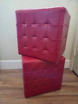 Baxton Studio Siskal Modern Cube Ottoman