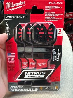 Milwaukee 1-3/8 in. Nitrus Carbide Universal Fit Extreme Materials Cutting Oscillating Multi-Tool Blade (3-Pack)