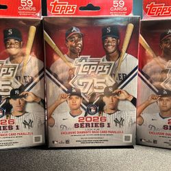 2026 Topps Series 1 MLB Baseball Hanger Box 75th Anniversary 