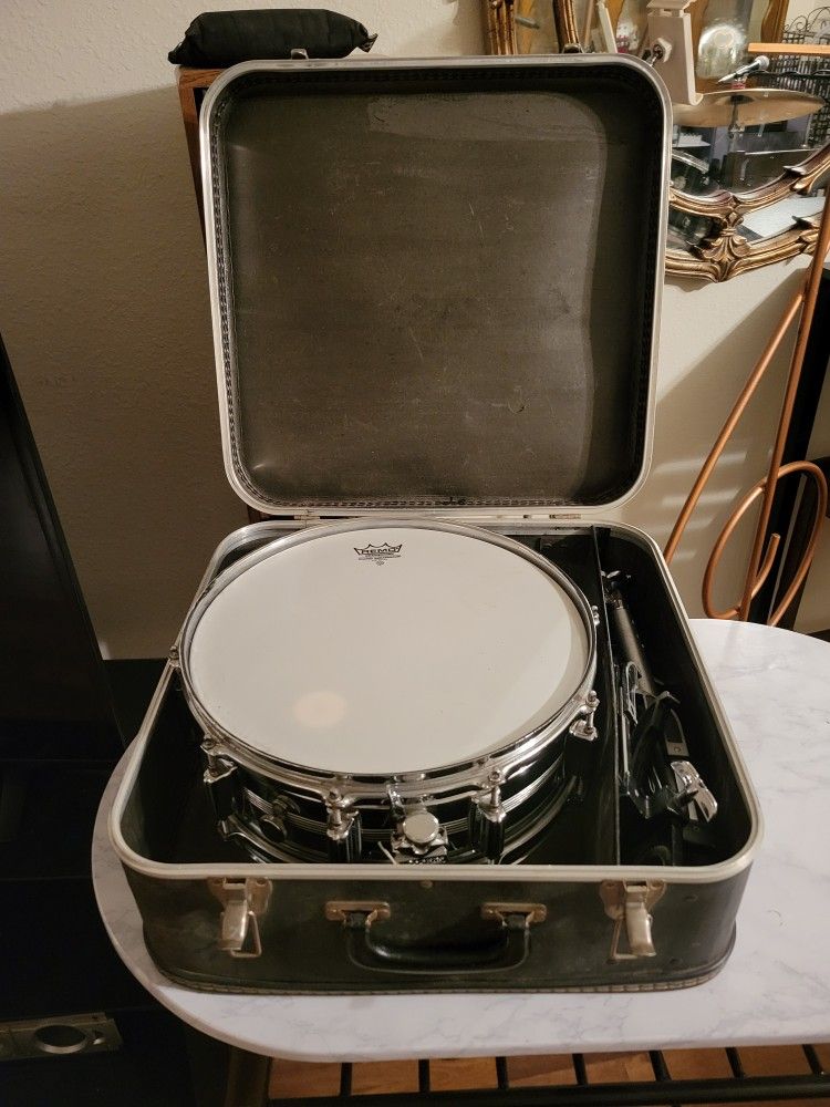 Roger's Dynasonic Snare Drum Complete with Memrilock Roger's Stand , Hardcase