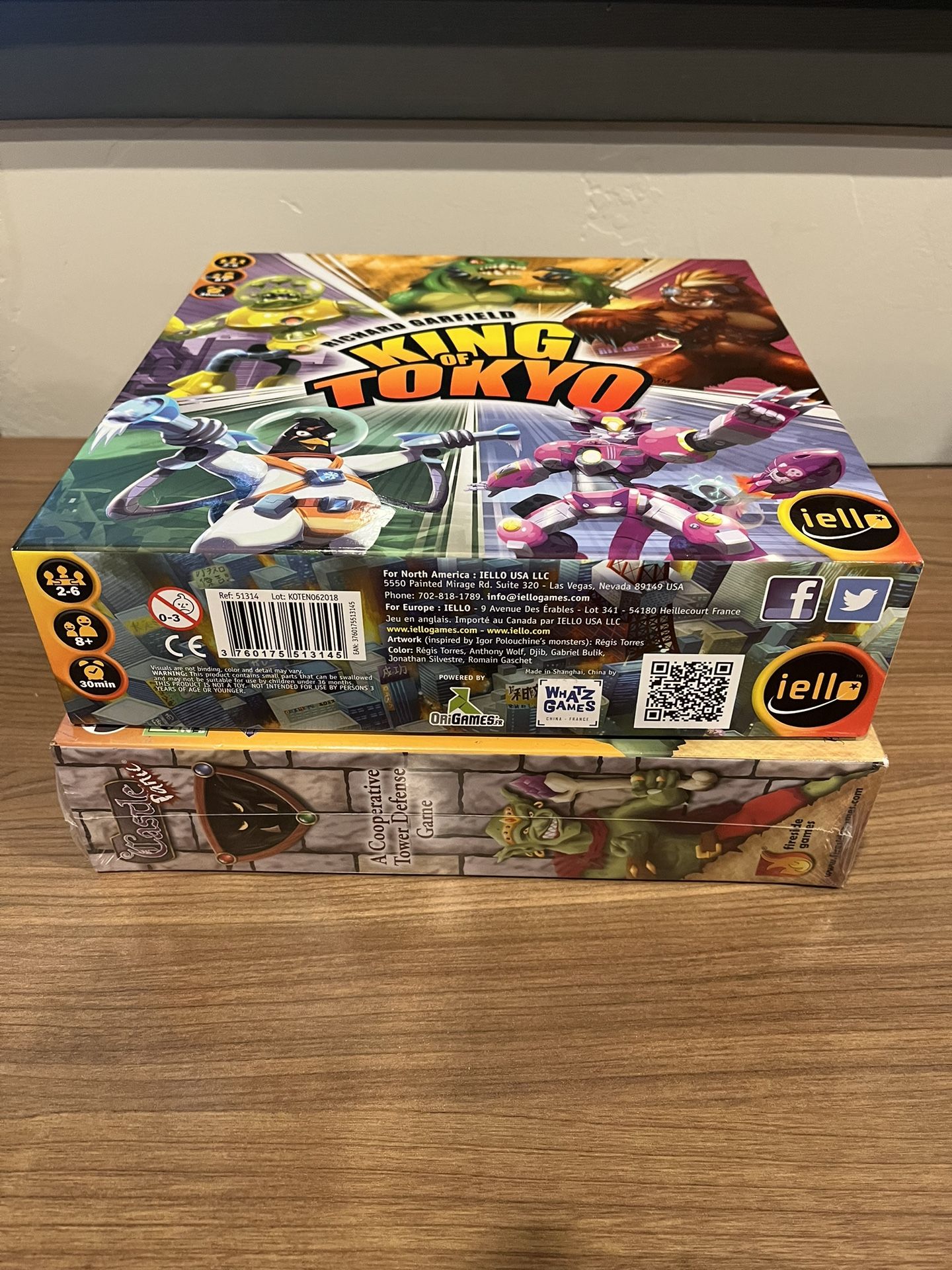 Castle Panic and King Of Tokyo Board Games