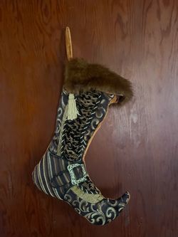 Decorative Boot-Shaped Christmas Stocking