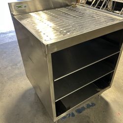 Stainless Steel Shelving With Recessed Counter
