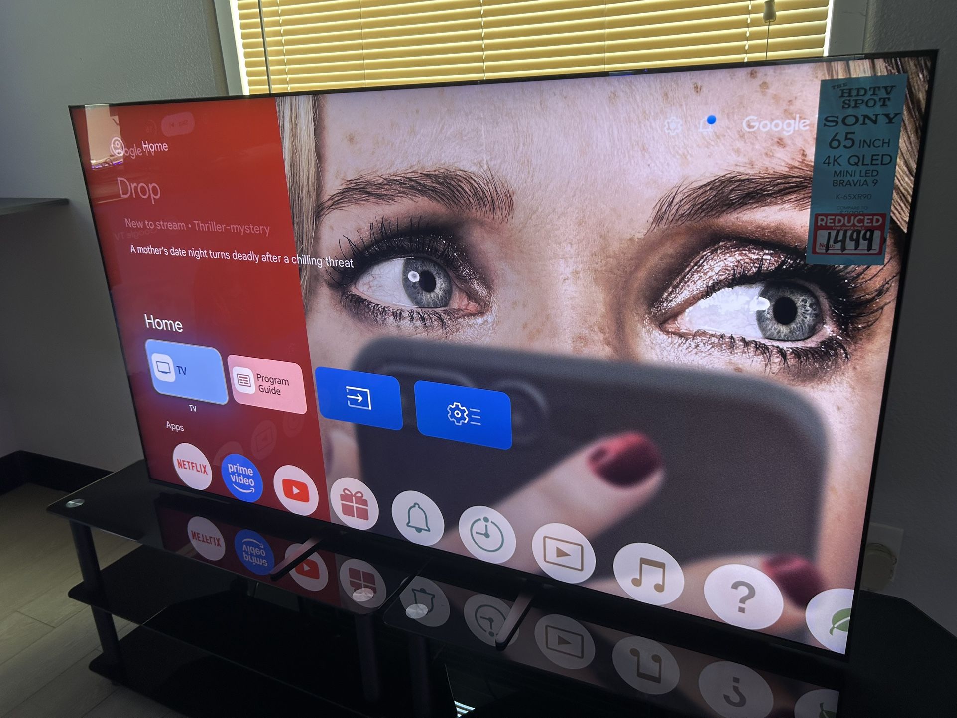 Sony 65 Inch Mini LED QLED 4K Ultra HD TV BRAVIA 9