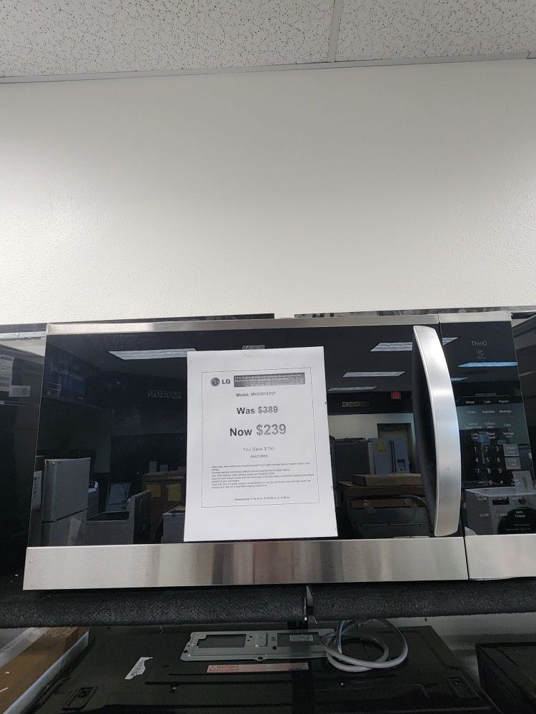 1.8 cu. ft 30 in, W Smart Over the Range Microwave Oven with
EasyClean in PrintProof Stainless Steet 1000-Watt