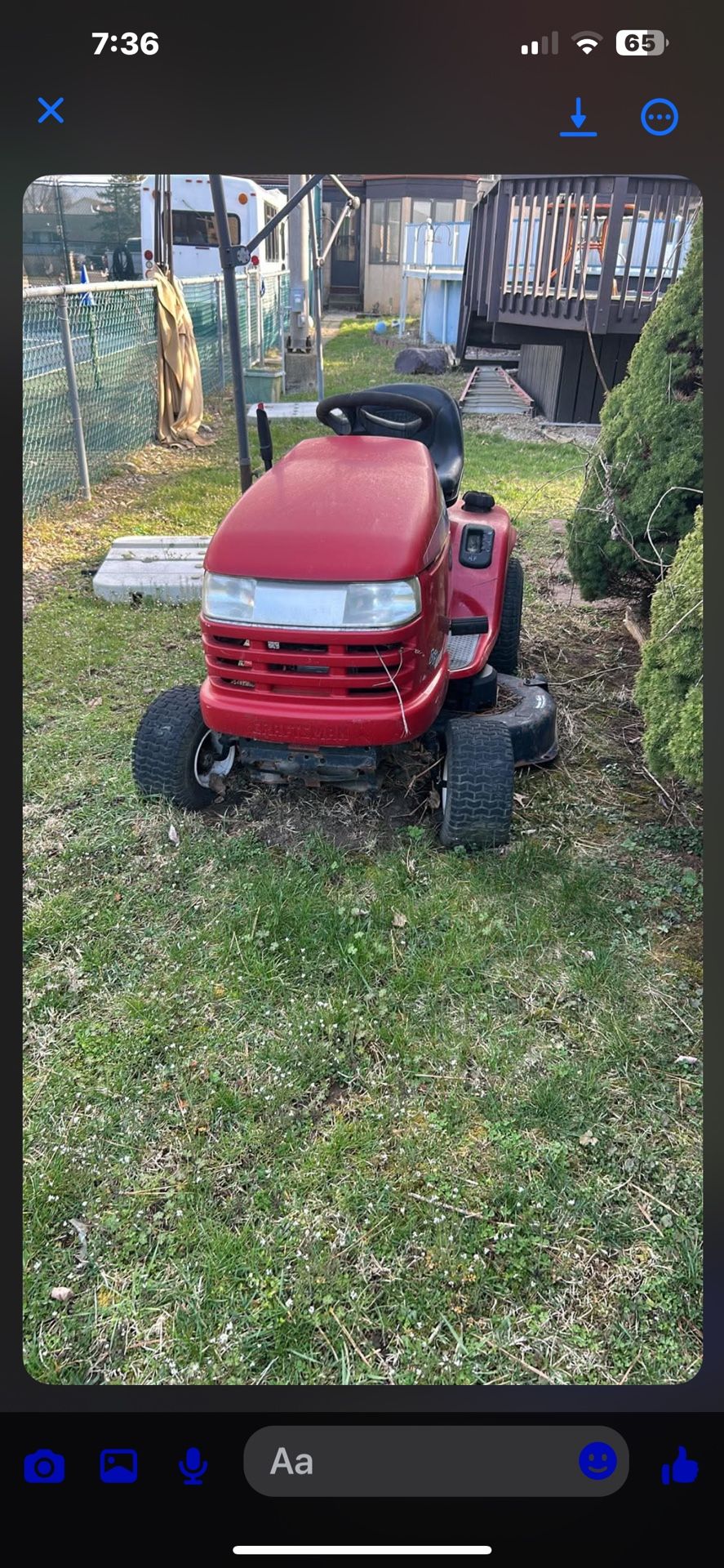 Riding Mower AS IS