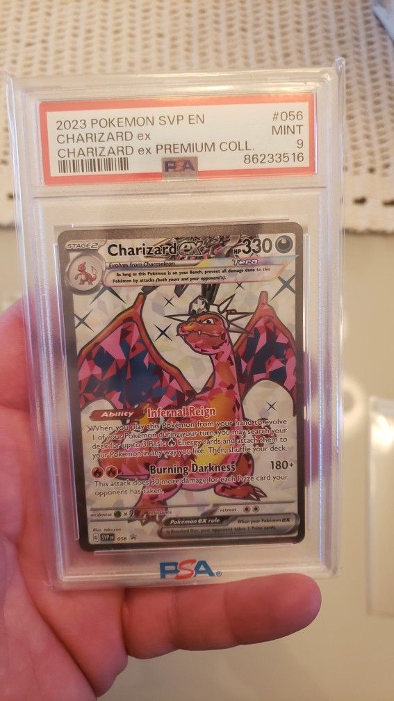 Graded Mint 9 PSA CHARIZARD EX pokemon Card